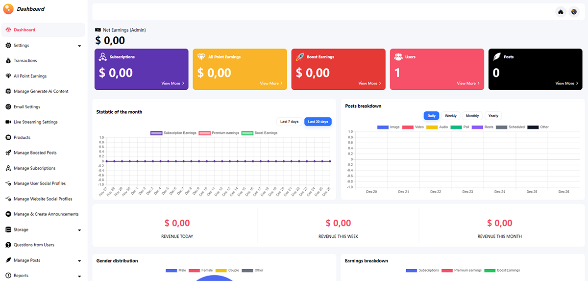 最新内容创作者变现系统，支持订阅、付费内容与直播功能；Dizzy社交平台源码开心版下载